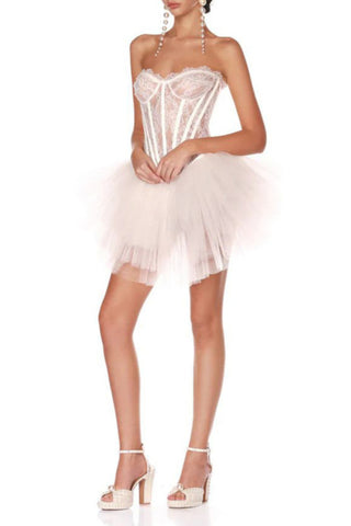 Tulle corset mini dress