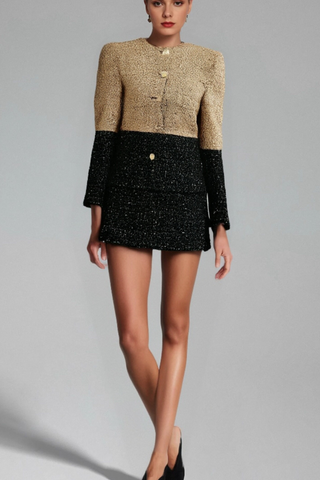 Gabbi sequinned tweed jacket & skirt matching set