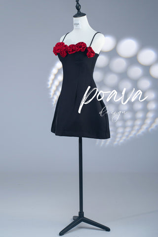 Ronja Spaghetti Flower Mini Dress