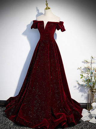 Burgundy velvet maxi dress