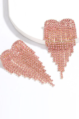 Pink Rhinestone Earrings