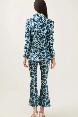 Morgane floral-print jacket & trousers matching set