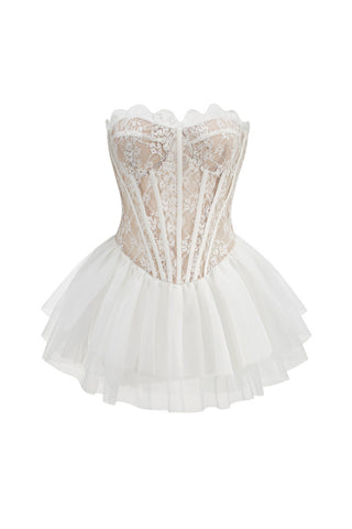 Tulle corset mini dress