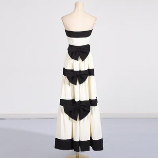 Sandrine pleated bow-embellished maxi dress
