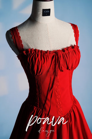 CHERRY CORSET MINI DRESS