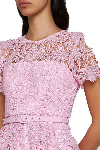 Lace mini dress in pink