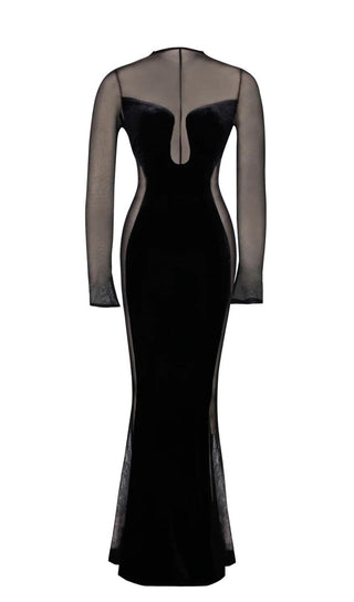 LONG SLEEVES LACE MAXI DRESS styleofcb XS BLACK 