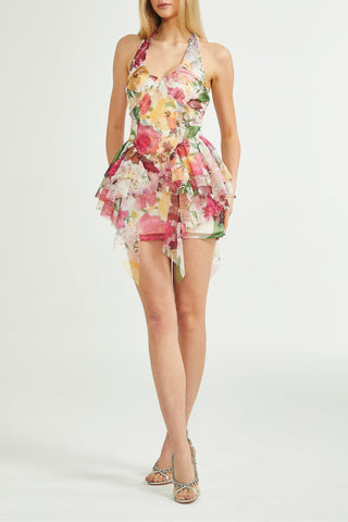 Suzette floral-print mini dress