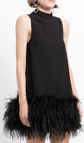 FEATHER MINI DRESS