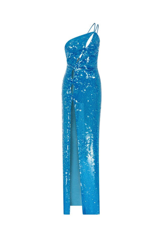 ONE SHOULDER SEQUIN MAXI DRESS