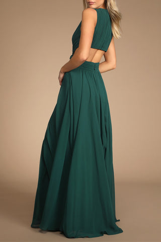 Emerald Green Cutout Maxi Dress