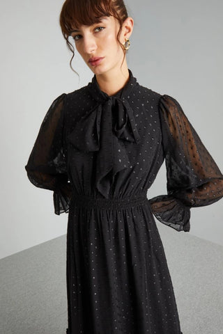 Foulard-embellished dress