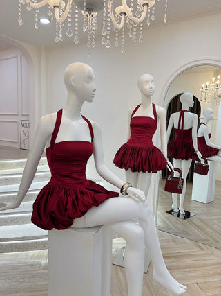 Rosetta Halter Bubble Mini Dress