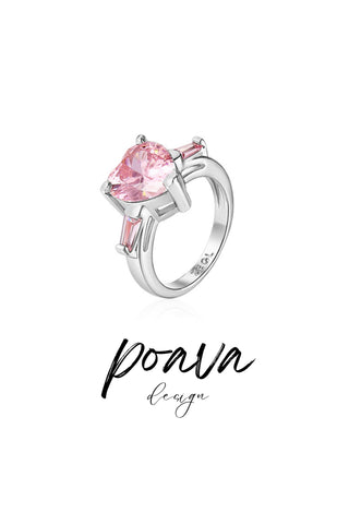 Pink diamond embellished ring