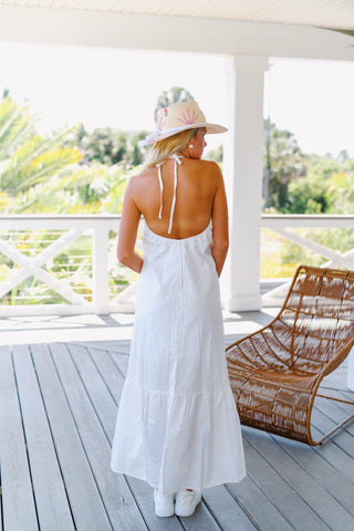 Sidney Maxi Sundress Flower Detail - Ivory