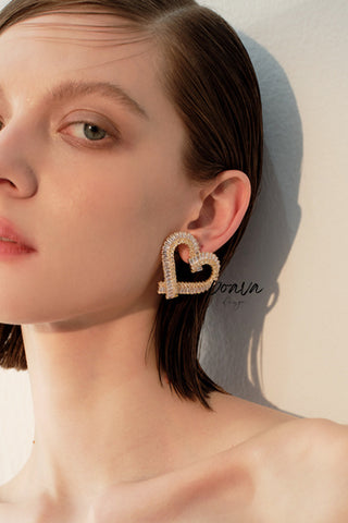 Glod Crystal-Embellished Earrings