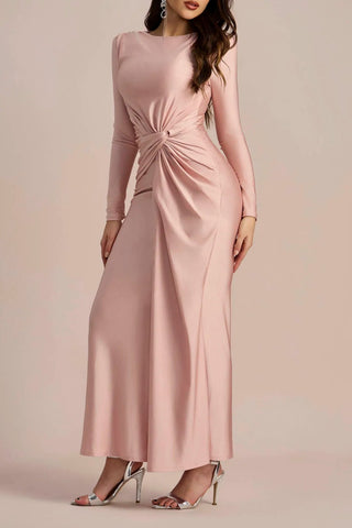 AMANDA LONG SLEEVE TWIST FRONT MAXI DRESS