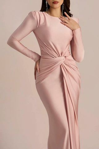 AMANDA LONG SLEEVE TWIST FRONT MAXI DRESS