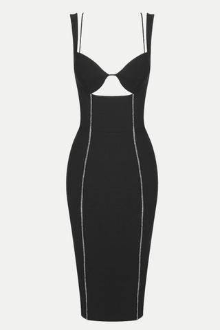 Artemis Sparkly Cutout Midi Bandage Dress