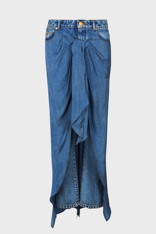 Austyn Jeans With Draped Skirt