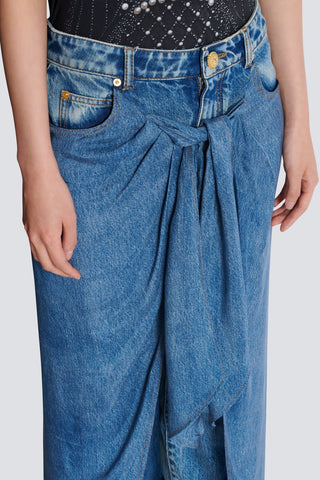 Austyn Jeans With Draped Skirt