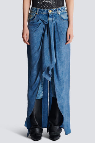 Austyn Jeans With Draped Skirt