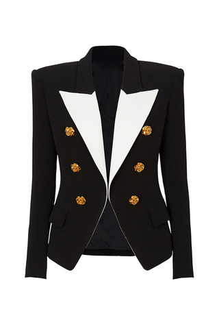 Belen Roses Buttons Embellished Blazer