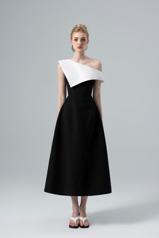 Clio Asymmetric Off-shoulder Dress