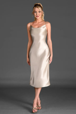 Calelli Strap Triacetate Satin Dress