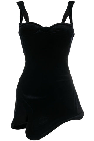 Chelsea Sweetheart-neck  Asymmetric Mini Dress