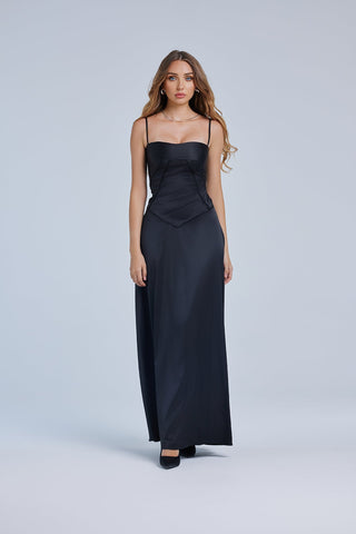 CINDY Lace Up Maxi Dress