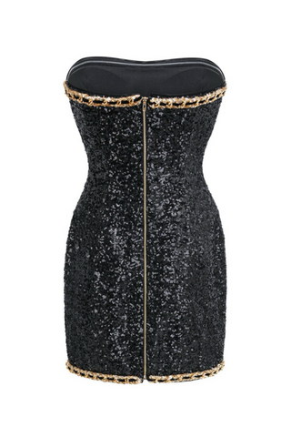 Cleo Sequin Embellished Strapless Mini Dress