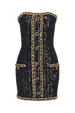 Cleo Sequin Embellished Strapless Mini Dress