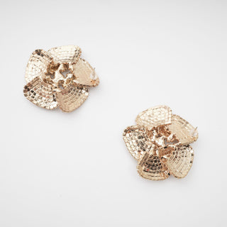 Saira crystal-embellished floral earrings