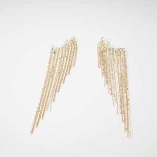 Georgie crystal-embellished tassel earrings