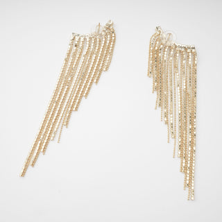 Georgie crystal-embellished tassel earrings