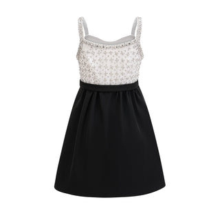 Parisa crystal-embellished bowknot mini dress