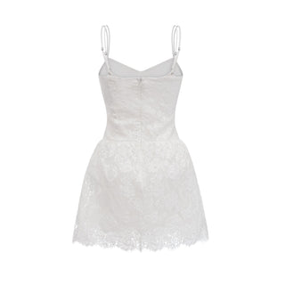 Perrine guipure-lace bow-detail mini dress