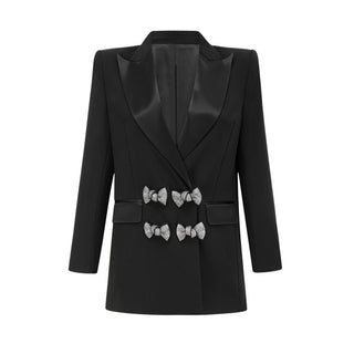 Thala crystal-embellished bow blazer