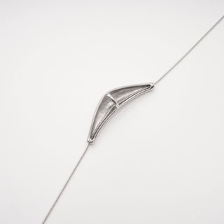 Thérèse silver drop necklace