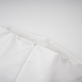 Lucie white petal-layered strapless corset mini dress