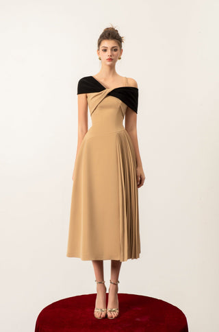 Janine Two-tone Midi Dress