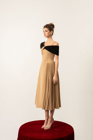 Janine Two-tone Midi Dress