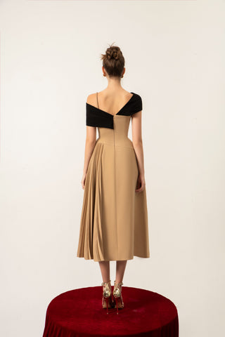 Janine Two-tone Midi Dress