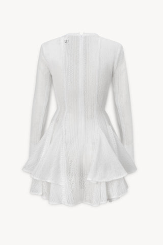 GIANA Long Sleeve Crochet Mini Dress