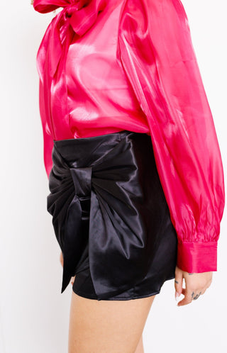 WILD ROSES SATIN SKIRT