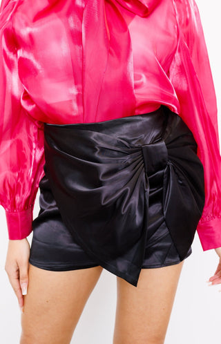 WILD ROSES SATIN SKIRT