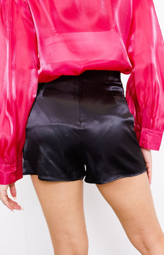 WILD ROSES SATIN SKIRT