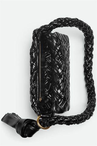 Giana Weave Shoulder Bag - Black