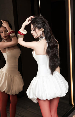 Rosetta Halter Bubble Mini Dress